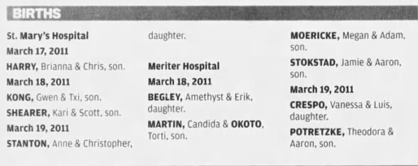 Shearer, Kari & Scott - Son birth announcement